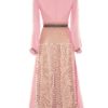 Pink Silk Dress with Detectable Overlay Skirt - Image 3